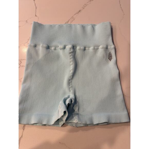 Free People Movement Happiness Runs Shorts in Reflective Blue M/L - Picture 2 of 4